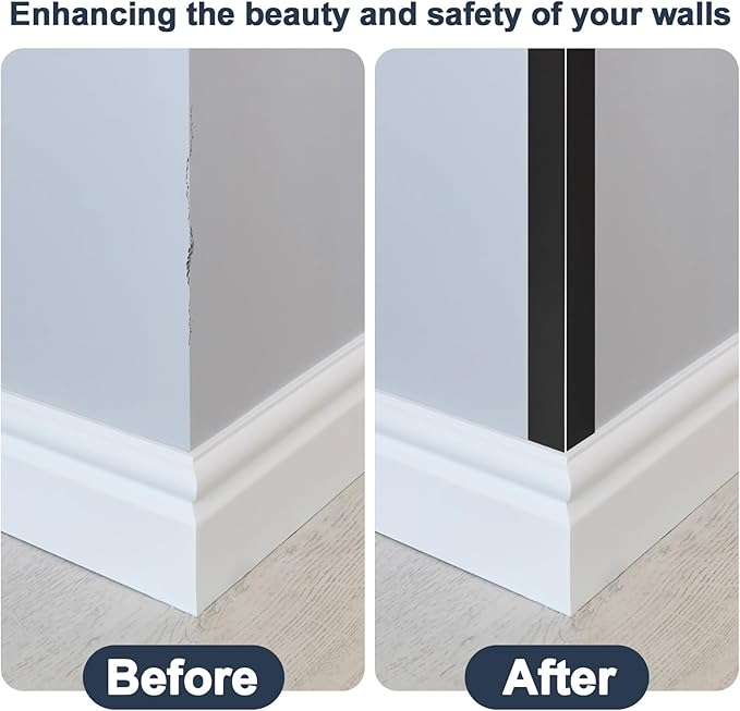 4PCS 45" Black Metal Corner Protectors, Aluminum Self Adhesive Corner Guards - Image 7