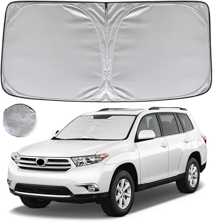 KAYZT Windshield Sun Shade for 2008-2013 Toyota Highlander Foldable Sunshade by KAYZT