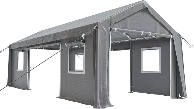 13x20ft Heavy Duty Carport Outdoor Canopy Portable Garage - Image 7