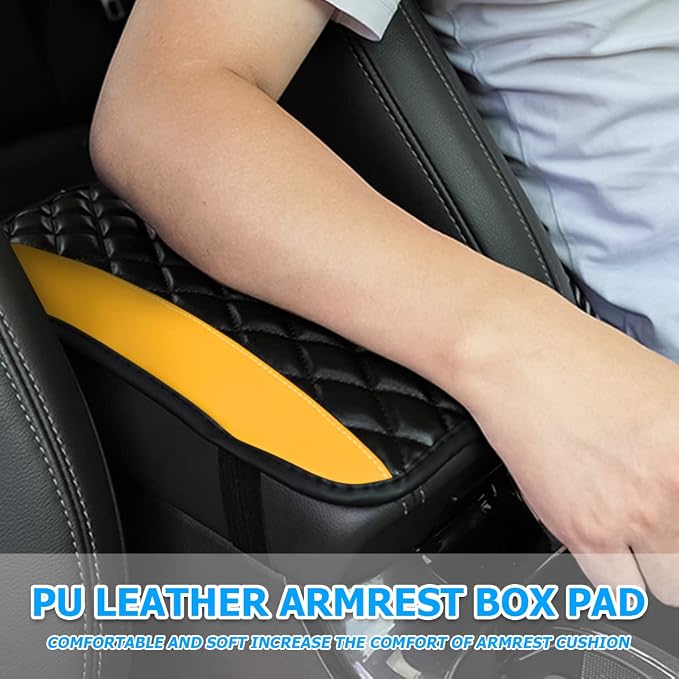 Moly Magnolia Car Center Console Cover, Leather Waterproof Armrest Seat Box - Image 3