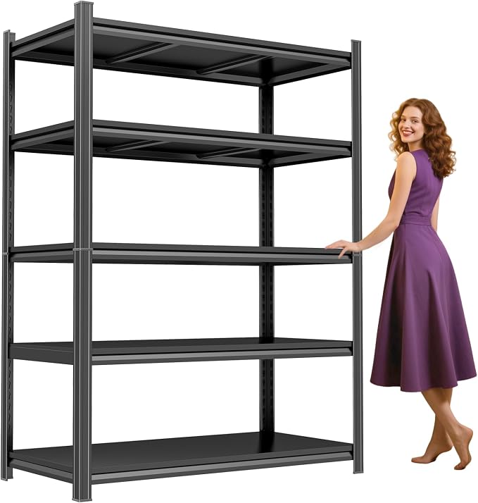 Garage Shelving 3500Lbs Storage Shelves Adjustable Metal Shelving Units 5-Tier by PRESTELION