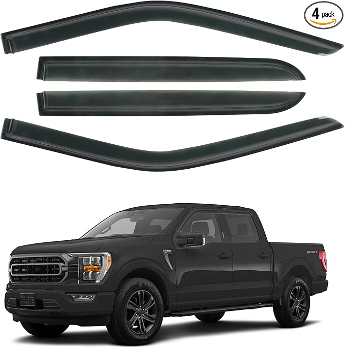 Outside Mount Window Visors Rain Guards Fit by CHYKORLA