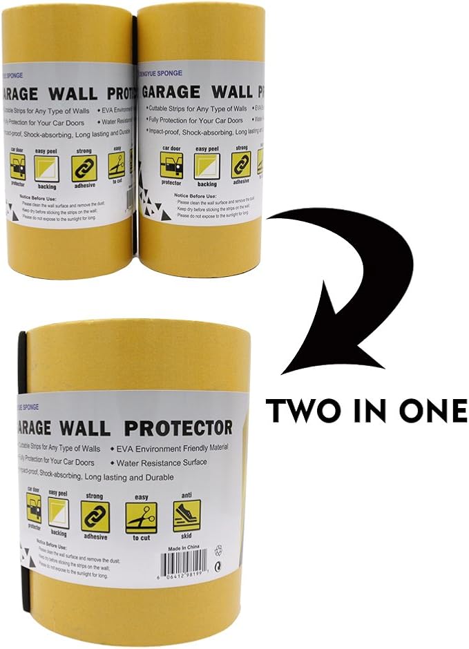Car Door Protector Bump Body Guard, 2 Pack 79"x 8"x 1/6" Foam Garage Wall - Image 6