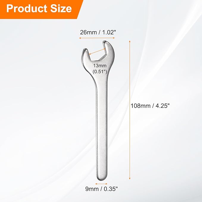 HARFINGTON 10pcs Small Wrench Open End Wrench 13x108x3mm Metric U-Shaped Single - Image 2