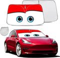 Gven Sunshade for Tesla Model Y Accessories 2025 Funny Eyes Windshield Sun by Gven