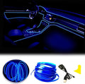 El Wire Blue Interior Car LED Strip Lights, 3M Neon Wire USB 5V by Maxlaxer