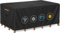 Outdoor Waterproof Furniture Cover, 136W x 74L x 28H inches Heavy Duty 600D by BRUXOLAY