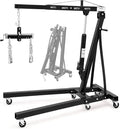 Engine Hoist with Lever, 2 Ton 4000 Lbs Heavy Duty Folding Cherry Picker Engine by GarveeTech