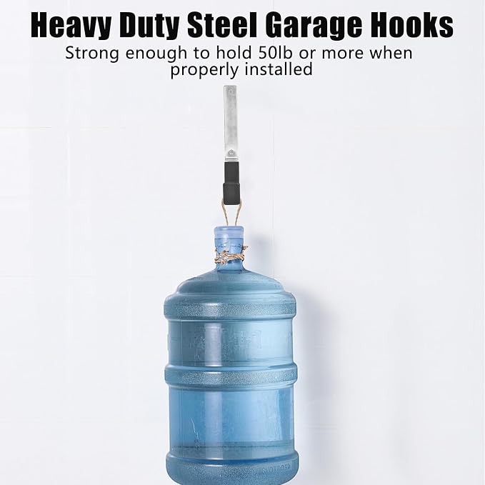 AccEncyc Heavy Duty Garage Hooks, 50lb Weight Capacity, - Image 3