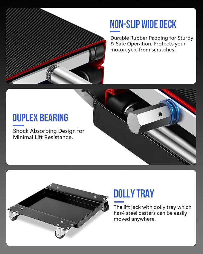 Heavy Duty 1100LBS Motorcycle Scissor Lift Jack - Image 4