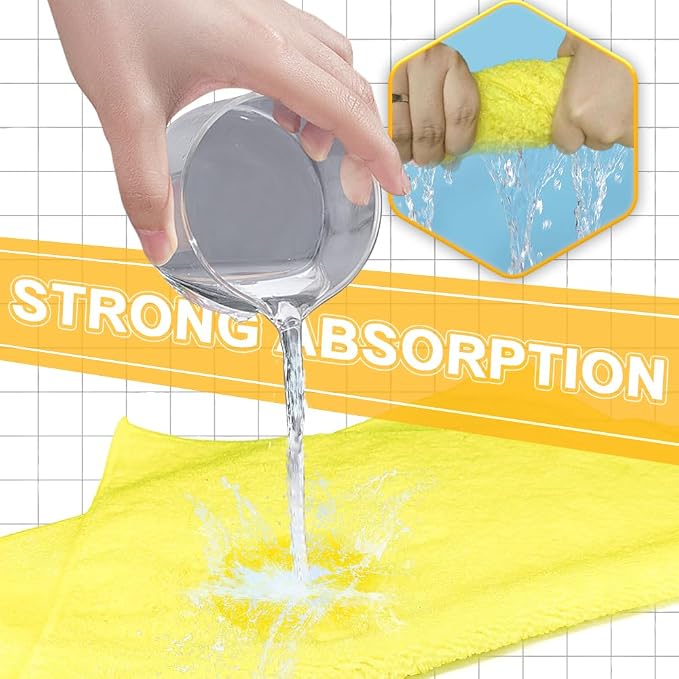 Microfiber Cleaning Cloths Car Interior & Exterior, Highly Absorbent Cloth - Image 5