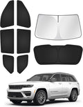 Windshield Sun Shade for 2022-2025 2026 Jeep Grand Cherokee Accessories by Canvcle