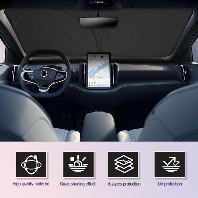 LUWU for 2025 EX30 Windshield Sun Shade EX30 Windshield Sunshades 2025 EX30 - Image 2