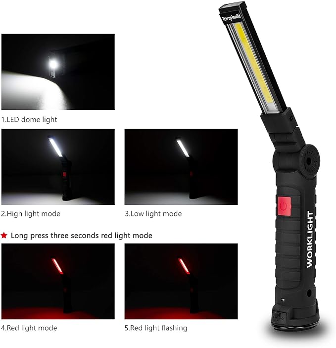 Gifts for Men 3Pack LED Flashlight, Rechargeable Work Lights - Image 3