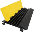 CXRCY Cable Ramp 1 Pack of 5 Channel PVC Rubber Cable Protector, 18000lbs by CXRCY
