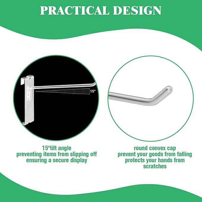 40Pcs 6" Gridwall Display Hooks Assortment Set, Wire Diameter 5mm/ 0.2” - Image 5