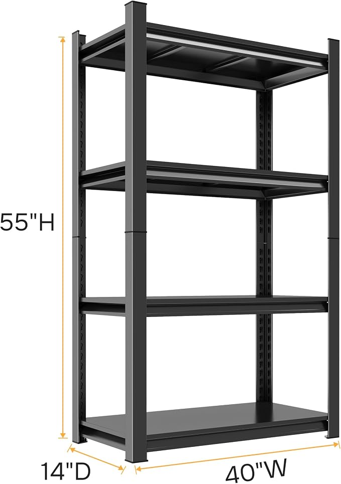55''H Garage Shelving Heavy Duty Garage Storage Shelves, 2400LBS Capacity - Image 3