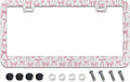 License Plate Frame for Pink Bow Stainless Steel License Plate Frames Holder by TXWWXT