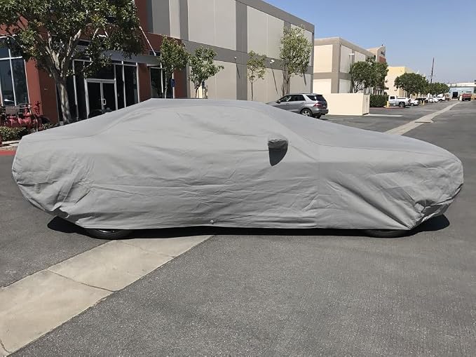 CarsCover Custom Fits for Dodge Challenger Car Cover 5 Layer Ultrashield Gray - Image 5