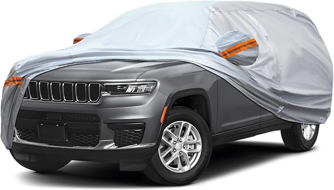 KEYOOG Fit for 198"-208" Length SUVs, 6-Layer Full Car Cover is All-Weather by KEYOOG