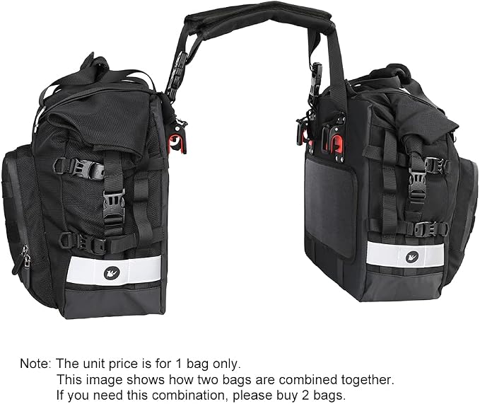 Rhinowalk Motorcycle Saddle Bag Waterproof Motor Pannier Bag Luggage Pack Quick - Image 6