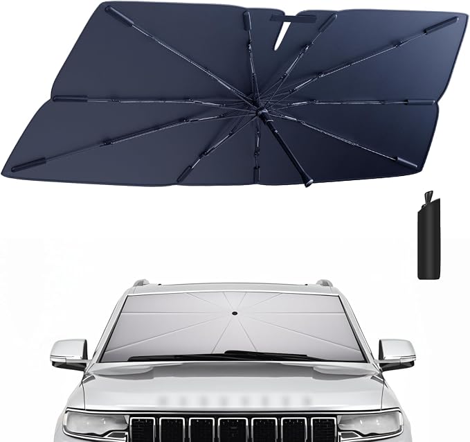 Windshield Sun Shade Umbrella for 2022-2025 Jeep Wagoneer Accessories: Custom by HIMUMOY