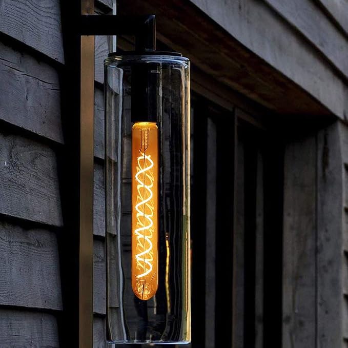 Vintage LED Spiral Filament Bulb T10, 8.9inch Long Tubular Dimmable Edison - Image 9
