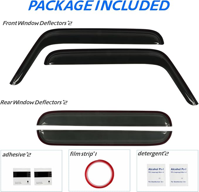 Rain Guard Fit for 2007-2017 Jeep Wrangler Unlimited 4-Door & 2018 Jeep - Image 6