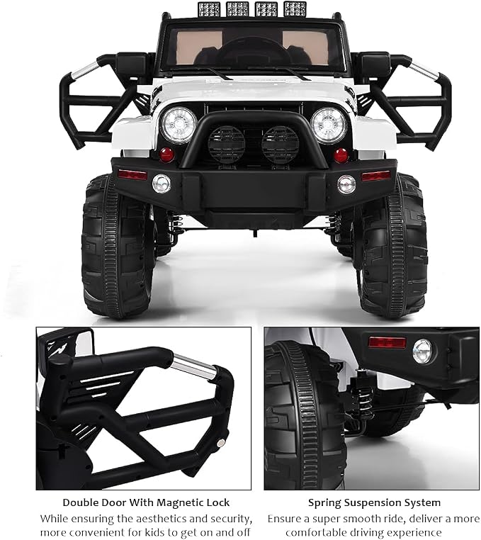 Costzon Ride On Car, 12V Battery Powered Electric Ride On Truck w/Parental - Image 3