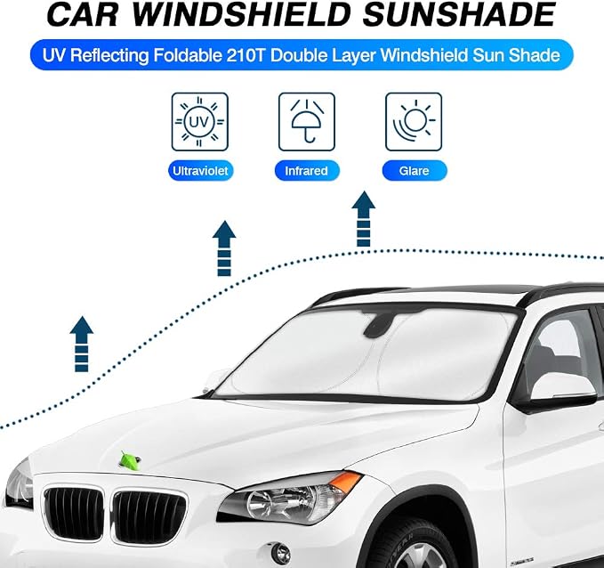 KUST Windshield Sun Shade for BMW X1 E84 Accessories 2011 2012 2013 2014 2015 - Image 2