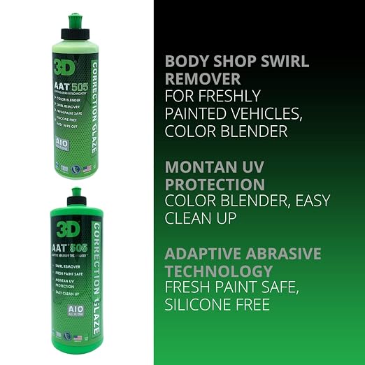 3D AAT 505 Correction Glaze - 8oz - Body Shop Swirl Remover - Image 2