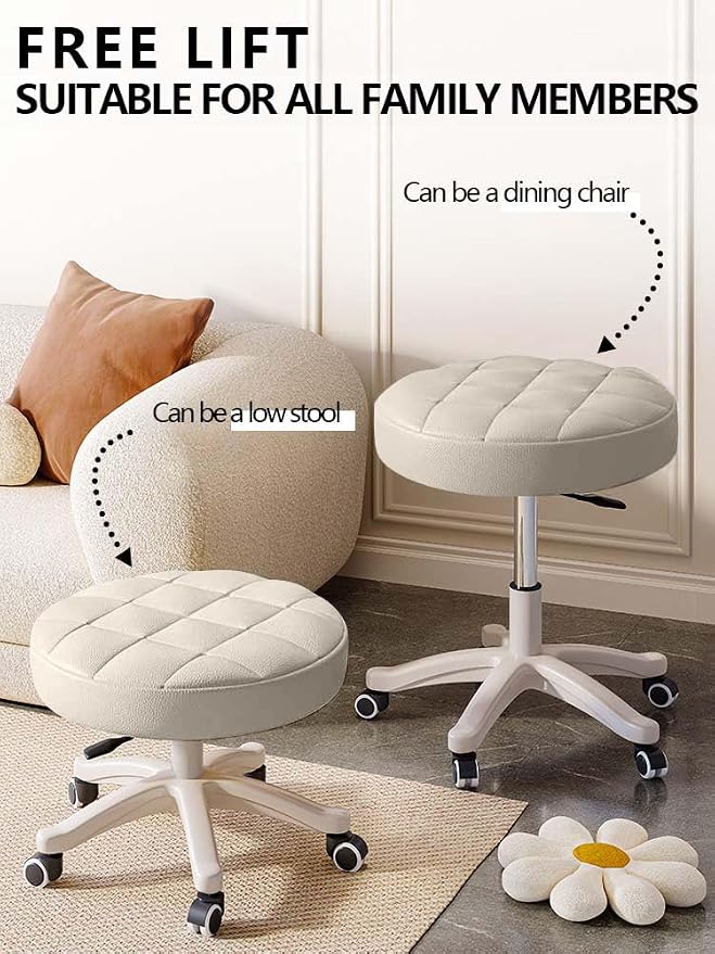 Small Chair Round Rolling Stool - Image 4