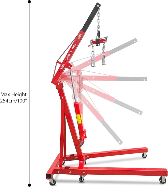 2 Ton Folding Hydraulic Engine Hoist - Image 4