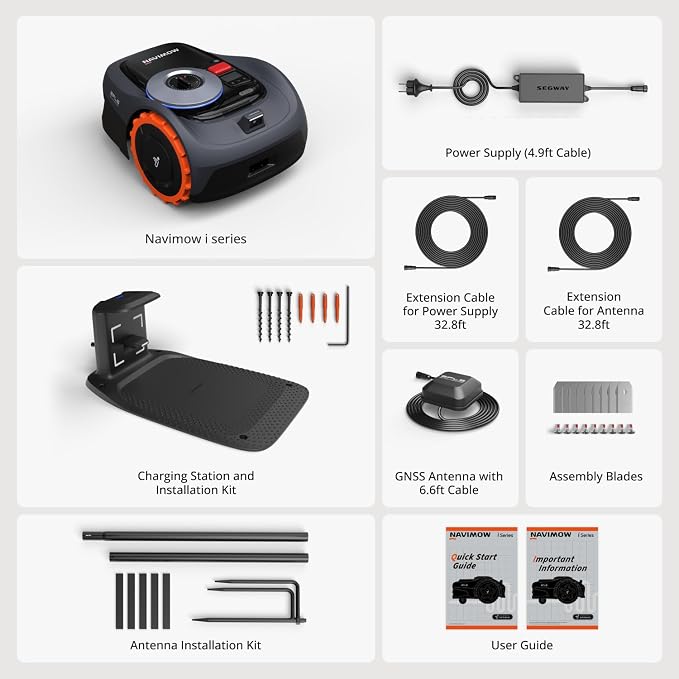 Segway Navimow i110N Robot Lawn Mower Perimeter Wire Free 1/4 Acre RTK+Vision - Image 8