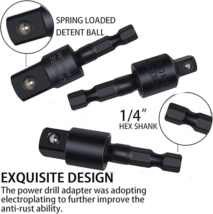 17Pcs Tools Flexible Drill Bit Extension, Include 3Pcs Rotatable Socket Adapter - Image 6