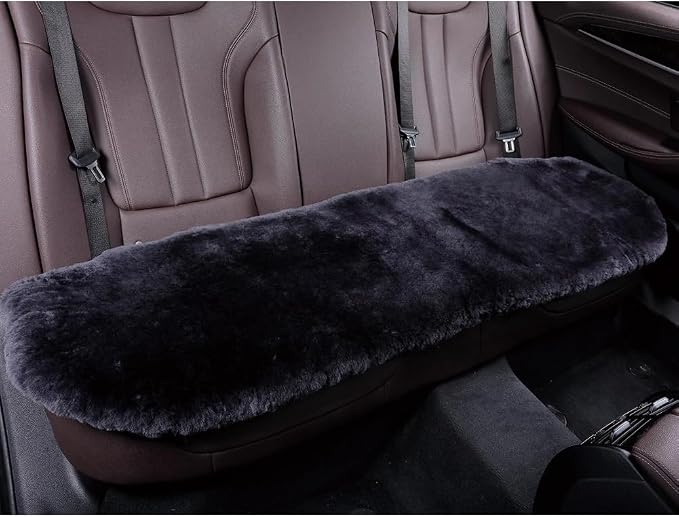 Fuzzy Genuine Sheepskin Car Back Seat Cover by OGLAND