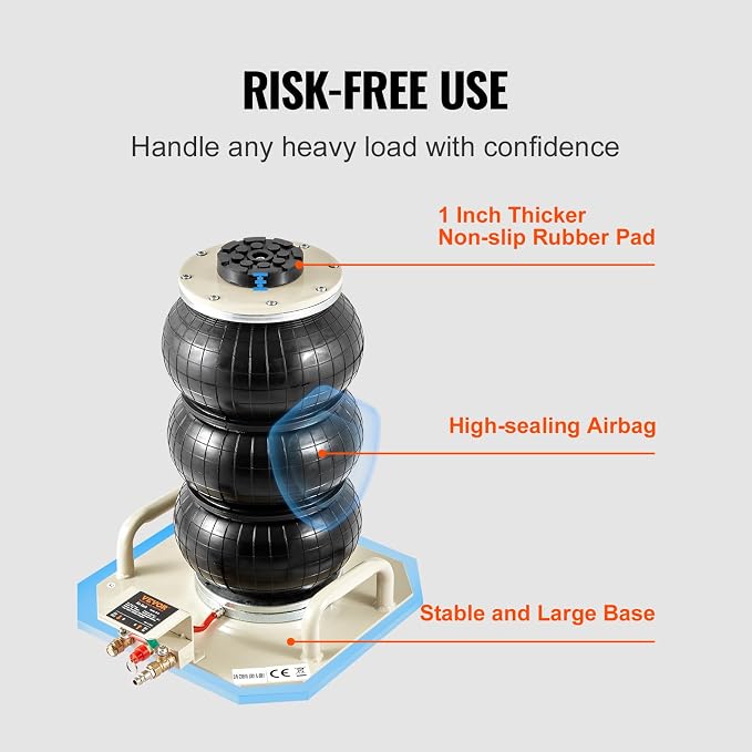 VEVOR Air Jack, 3 Ton/6600 lbs Triple Bag Air Jack, Airbag Jack - Image 6