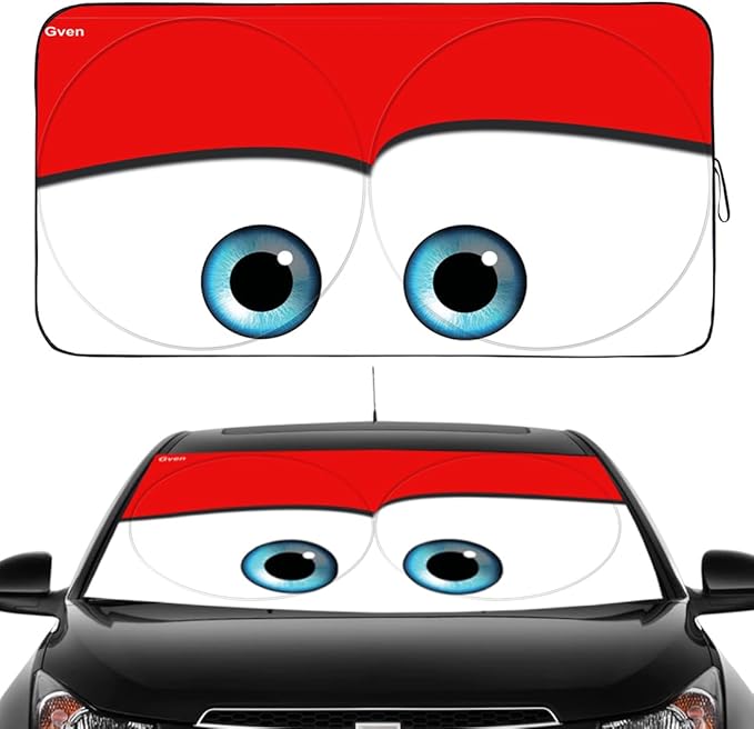 Gven- The Original Patented Car Eyes Windshield Sun Shade 2025 Pink Car by Gven