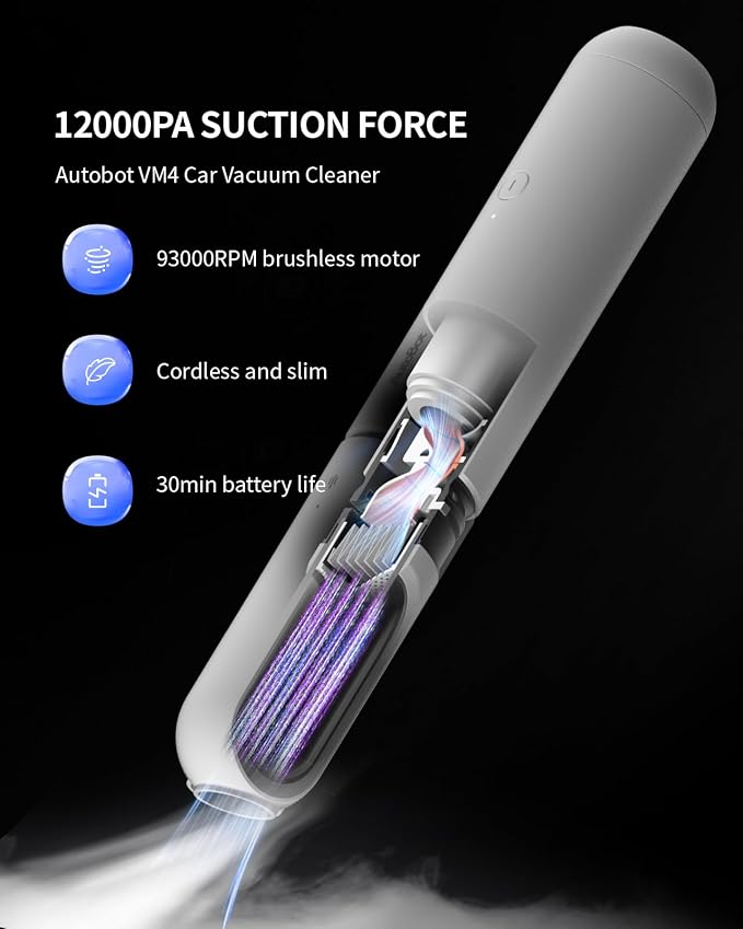 Car Vacuum Cleaner, 000PA Handheld Vacuum - Image 4
