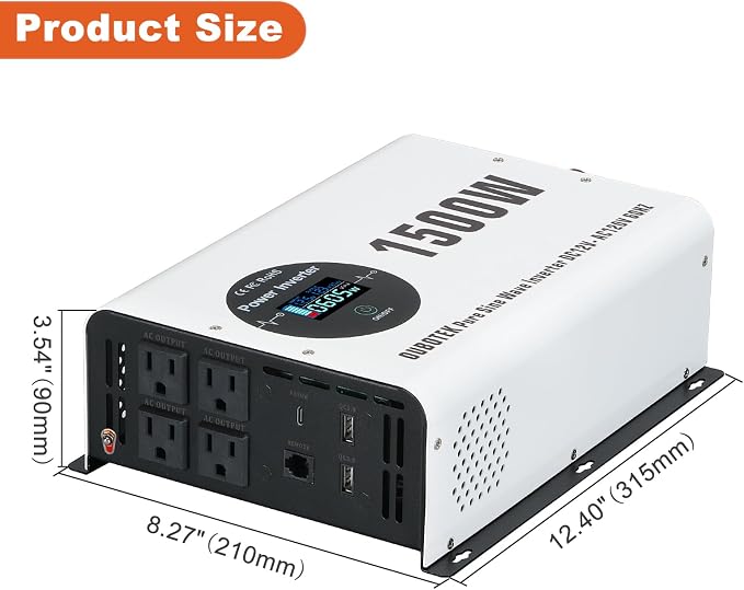 1500W Pure Sine Wave Power Inverter - Image 3