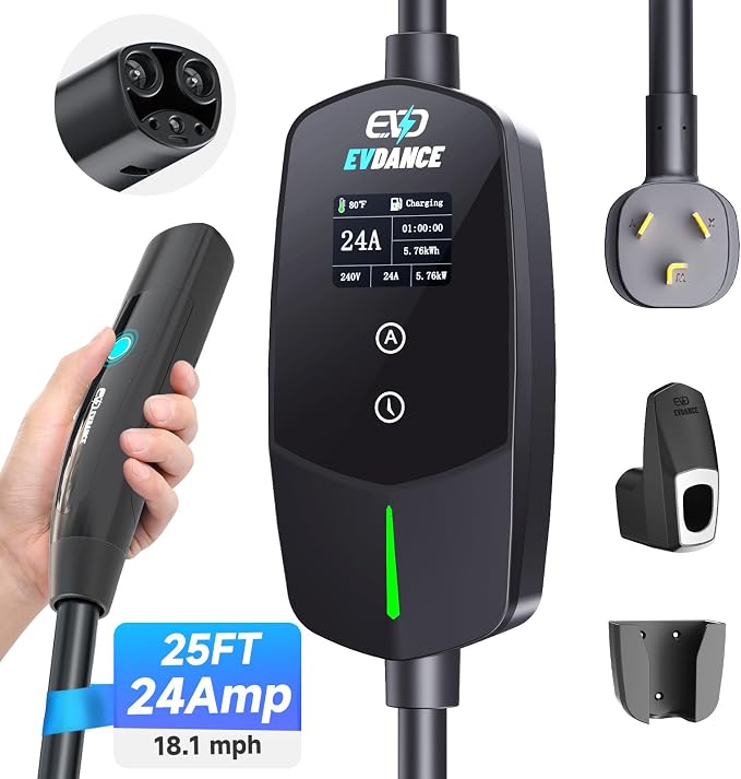 Level 2 EV Charger for Tesla, 24Amp 240V/25FT NEMA 10-30 Plug, 25FT Cable for - Image 8