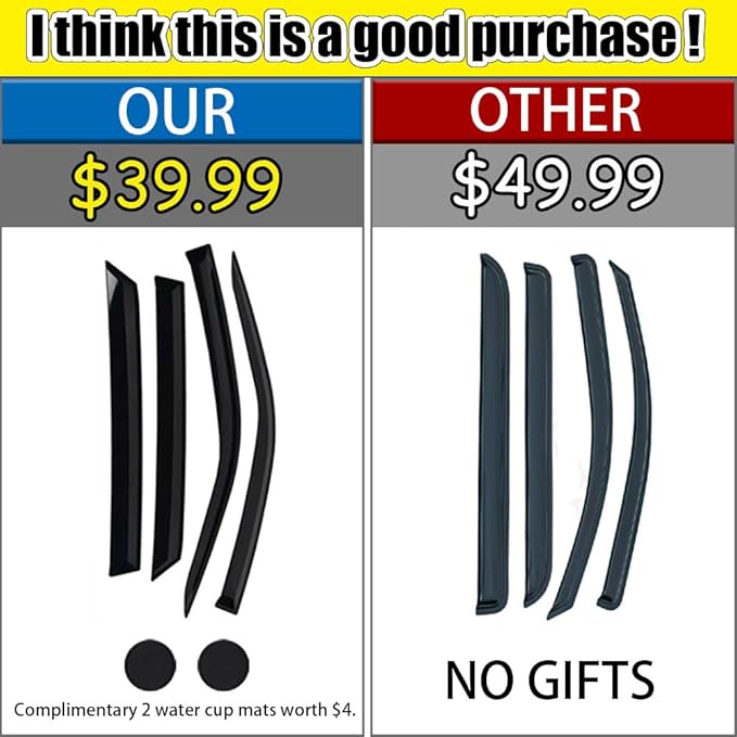 Rain Guards for Volkswagen Golf MK6 Hatchback 2010-2014, Tape-on Side Window - Image 2