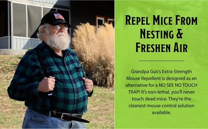 Grandpa Gus's Natural Mouse Repellent Pouches, Cinnamon/Peppermint Oils Repel - Image 6