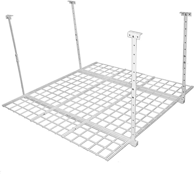 Overhead adjustable Garage Storage Rack, Heavy Duty Steel Garage Storage System by Hyloft
