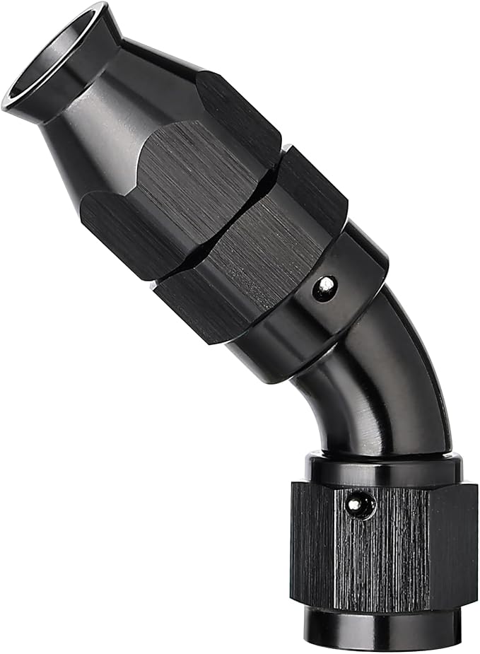 EVIL ENERGY 4AN 45 Degree PTFE One Piece Full Flow End Hose Fitting Aluminum by EVILENERGY