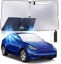Windshield Sun Shade Umbrella: for Tesla Model Y 2016-2023 2024 2025 Model Y by HIMUMOY