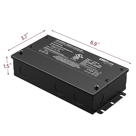 EMITEVER Dimmable Led Driver, 2 Packs 60W AC 110V-277V to DC 24V Transformer - Image 3