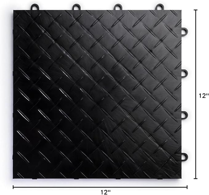 Big Floors RaceDeck Diamond Plate Design, Durable Interlocking Modular Garage - Image 7