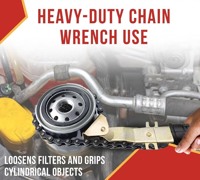 Mytee Products 15" Heavy-Duty Oil Filter Chain Wrench - Image 4