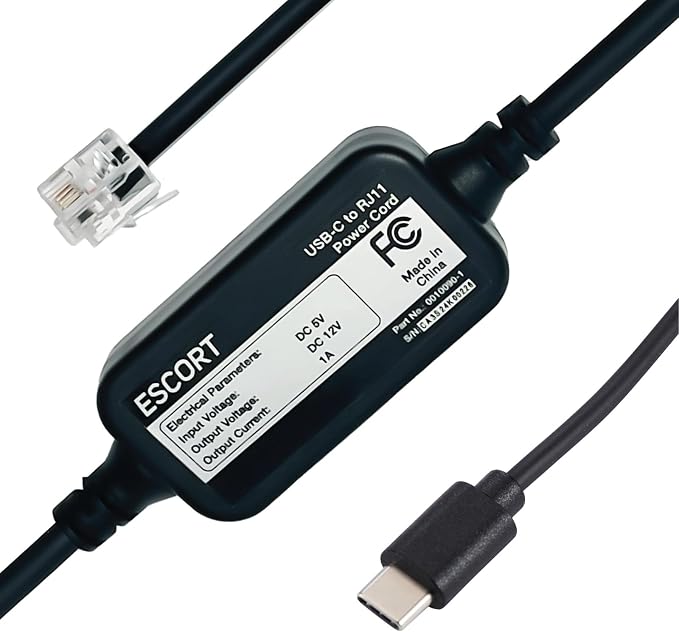 Escort USB-C to RJ11 Power Cord Radar Detectors Including MAX 360, MAX 360c - Image 3